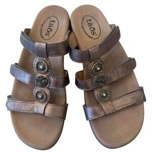 Taos Footwear Prize 4 Walking Sandal Adjustable Straps in Bronze 8 EUC